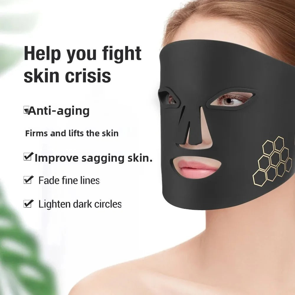 LED Light Therapy Face Mask – Skin Rejuvenation & Anti-Aging Treatment Device