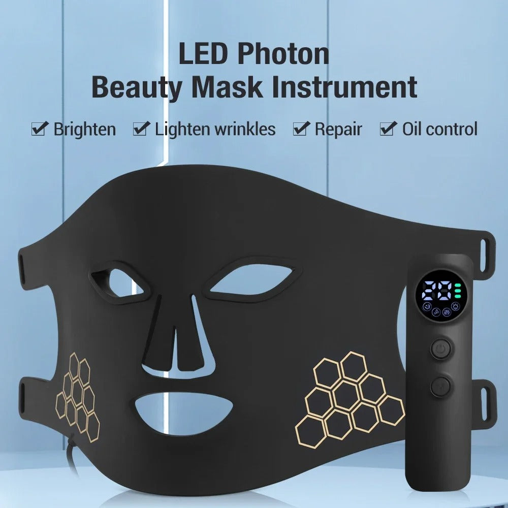 LED Light Therapy Face Mask – Skin Rejuvenation & Anti-Aging Treatment Device
